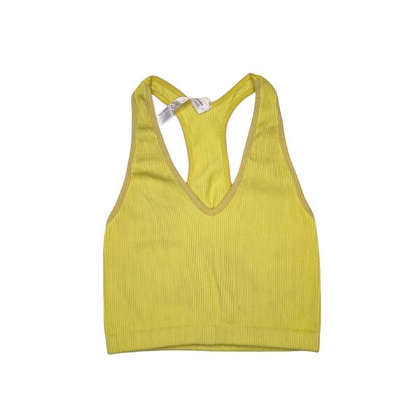 Free People Fp Movement Free Throw Crop Tank In Highlighter  S - Picture 3 of 4